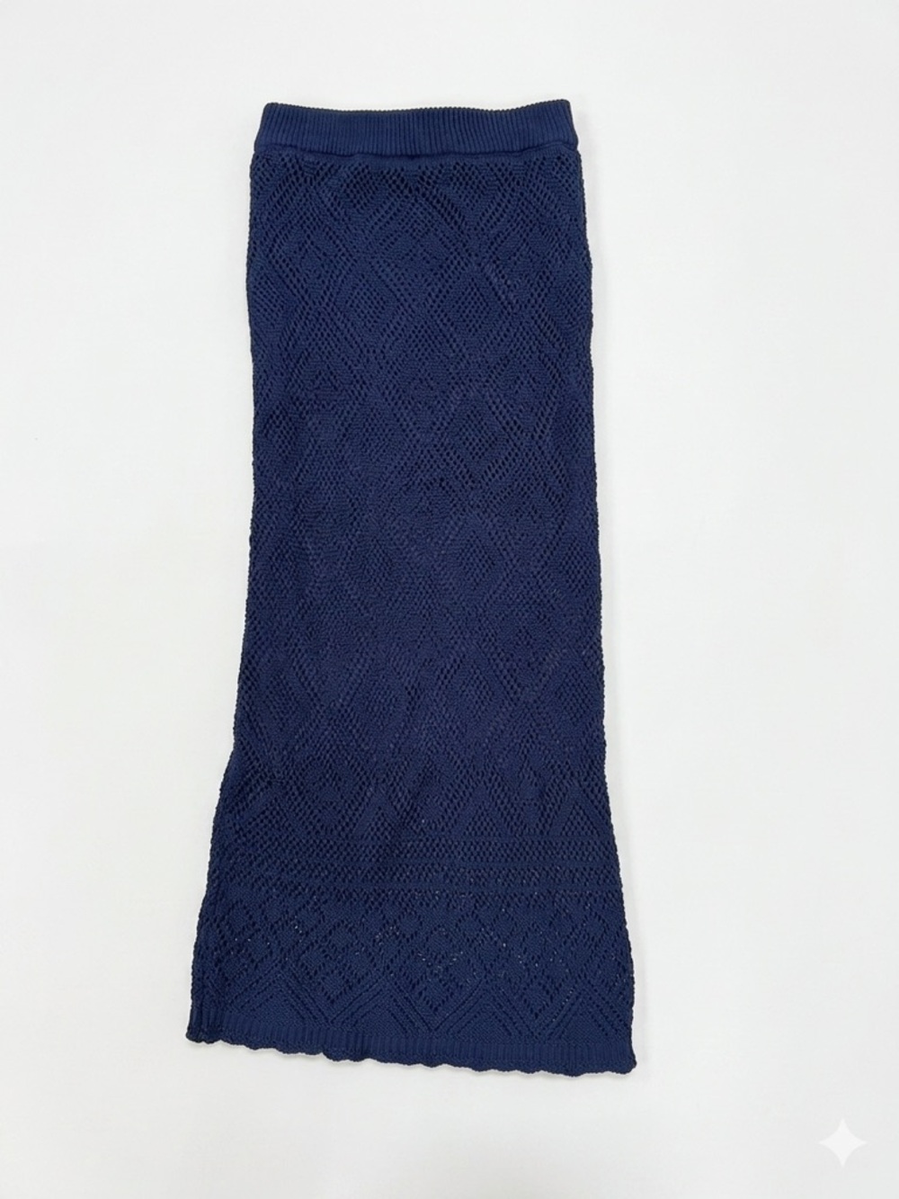 💙 Freshman 1996 90s Boho Crochet Knit Maxi Skirt XS 💙